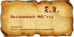 Reichenbach Mária névjegykártya